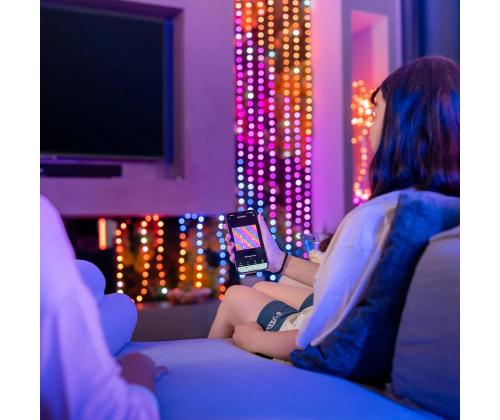 Twinkly Candies Pearls, RGB, 200 LED, USB-C, 12 m, vihreä - Älyvalaisin