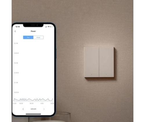 Aqara Smart Wall Switch H1, neutraalilla, 2 kytkintä - Smart seinäkytkin