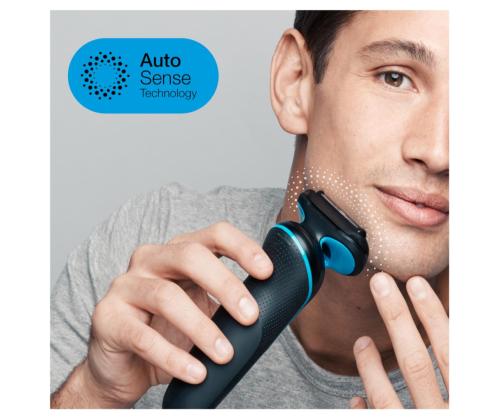 Braun Series 5 AutoSense Wet & Dry, musta/sininen - Parranajokone