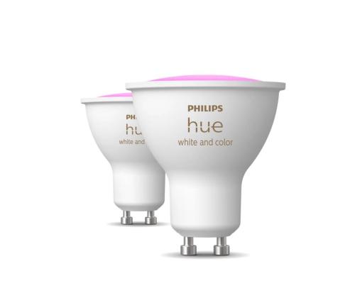 Philips Hue Smart Spotlight, valkoinen ja värillinen, GU10, 2 kpl - Hyödyllinen valaisin
