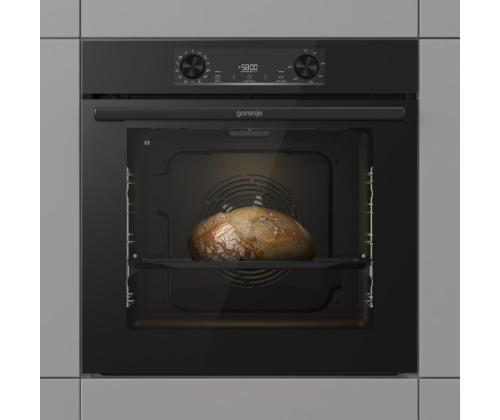 Gorenje, 77 L, pyrolyyttinen puhdistus, musta - Integroitu uuni
