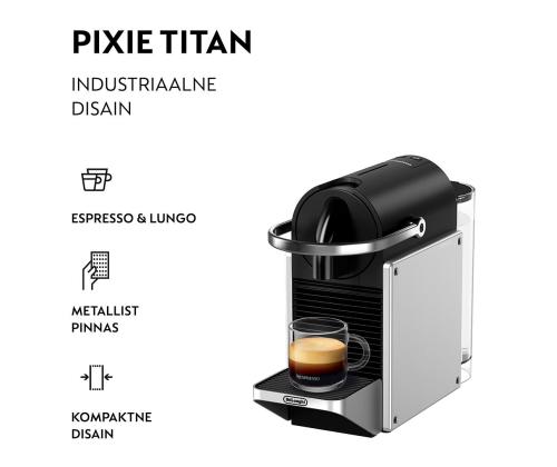 Nespresso Pixie, hopea - Kapselikahvinkeitin