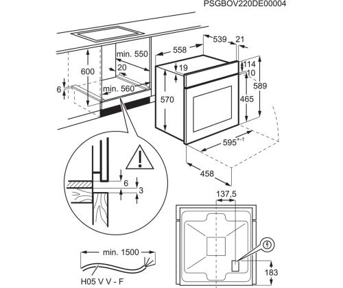 Electrolux, 8 toimintoa, 65 L, valkoinen - Integroitu uuni
