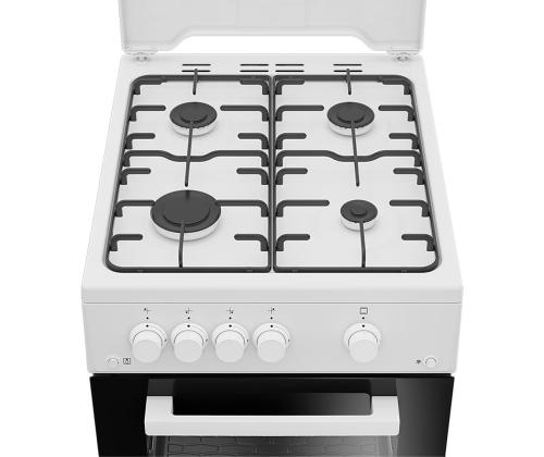 Beko, 60 L, leveys 50 cm, valkoinen - Kaasuliesi