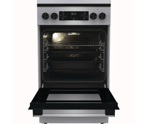 Gorenje, 70 L, leveys 50 cm, harmaa - Kaasuhella, jossa on sähköuuni