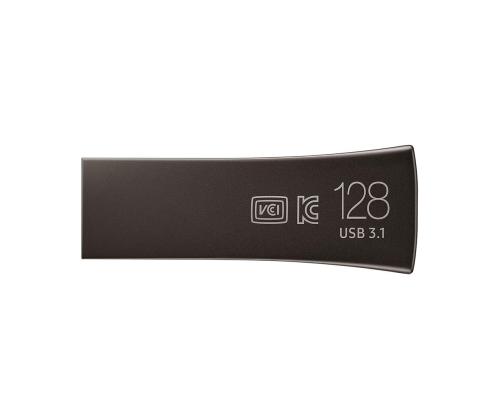SAMSUNG BAR Plus, USB 3.1, 128 Gt, titaaninharmaa - Muistitikku