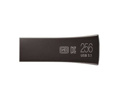 SAMSUNG BAR Plus, USB 3.1, 256 Gt, titaaninharmaa - Muistitikku