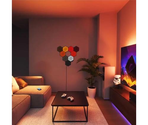 Nanoleaf Shapes Hexagons Starter Kit, 9 paneelia - Älykäs kevyt aloitussarja