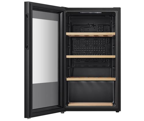 Hisense, kapasiteetti: 30 pulloa, musta - Viinijääkaappi