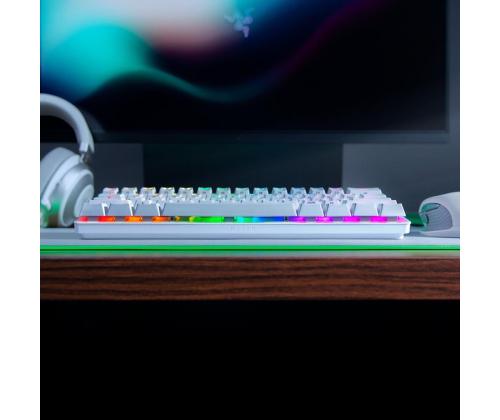 Razer Huntsman Mini Mercury Edition, Red Switch, RUS, valkoinen - Juhtmega klaviatuur