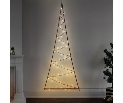 Twinkly Light Tree 2D, 100 LED, IP44, 2 m, must - Nutikas jõulupuu
