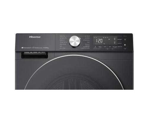 Hisense, 10,5 kg / 6 kg, syvyys 59 cm, 1400 rpm, musta - Pesukone, jossa on kuivausrumpu