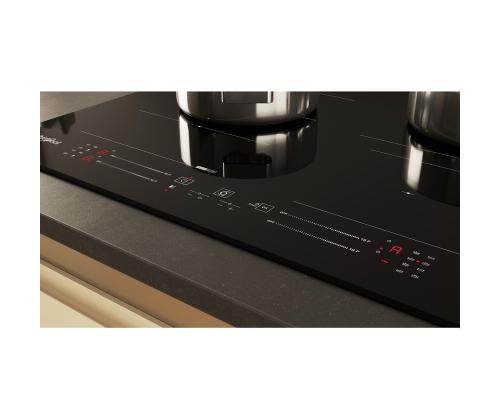 Poreallas, leveys 59 cm, musta - Integroitu induktioliesi