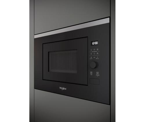 Whirlpool, 20 L, 800 W, musta/ruostumaton teräs - Integroitu mikroaaltouuni, jossa on grilliritilä