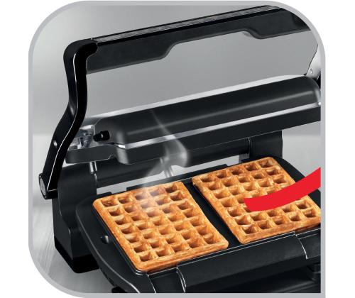 Tefal Optigrill, musta - Vohvelilautaset + kauha