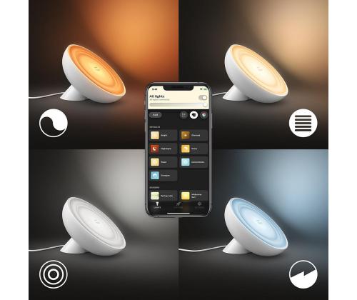 Philips Hue White and Color Ambiance Bloom, valkoinen - Älykäs pöytävalaisin