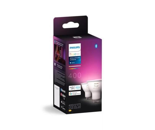 Philips Hue Smart Spotlight, valkoinen ja värillinen, GU10, 2 kpl - Hyödyllinen valaisin