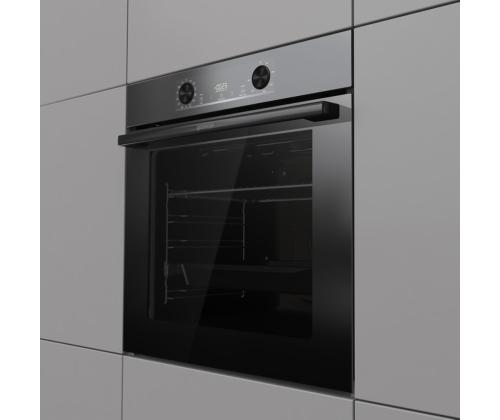 Gorenje, 77 L, pyrolyyttinen puhdistus, musta - Integroitu uuni