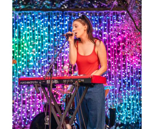 Twinkly Curtain, Jouluverho, 210 LED, IP44, musta - Älykkäät jouluvalot