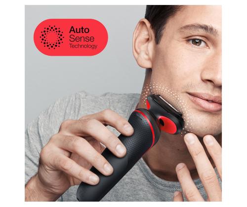 Braun Series 5, Wet & Dry, musta/punainen - Parranajokone