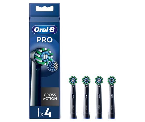 Braun Oral-B Cross Action Pro, 4 kpl, musta - Varaharjat
