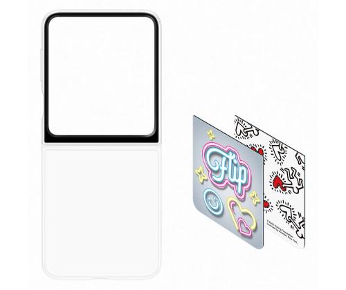 Samsung Flipsuit kotelo, Galaxy Flip6, valkoinen - Silikoni kotelo