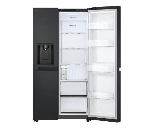 LG, Vesi- ja jääannostelija, 641 L, korkeus 179 cm, musta - SBS-Külmik