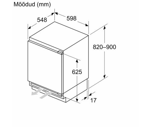 Bosch Sarja 6, 134 L, korkeus 82 cm - Integroitu jääkaappipakastin