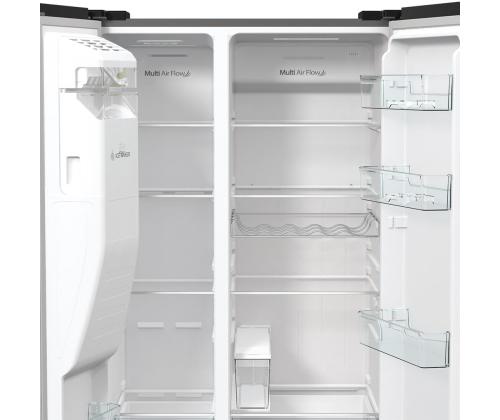 Hisense, NoFrost, 566 L, korkeus 179 cm, harmaa - SBS-jääkaappi