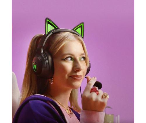 Razer Kraken Kitty V2, musta - langalliset kuulokkeet