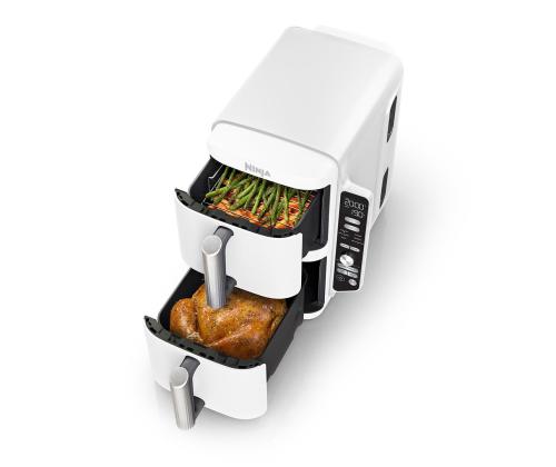 Ninja Double Stack XL 9.5L, 2470 W, valkoinen - Kuumailmapannu