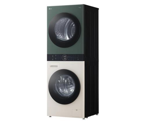 LG, 12 kg + 10 kg, syvyys 66 cm, 1400 rpm, beige/vihreä - Pesukone + kuivausrumpu - Pyykinpesukone + kuivausrumpu