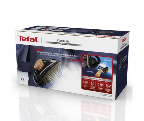 Tefal Puregliss, 3000 W, musta - Höyrysilitysrauta