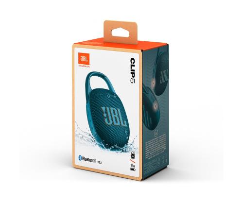 JBL Clip 5, sininen - Kannettava langaton kaiutin