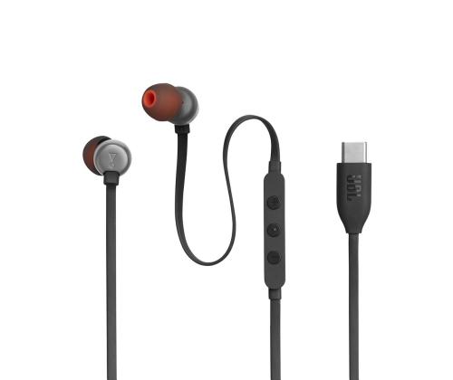 JBL Tune 310C USB-C in-ear, musta - Langalliset kuulokkeet -