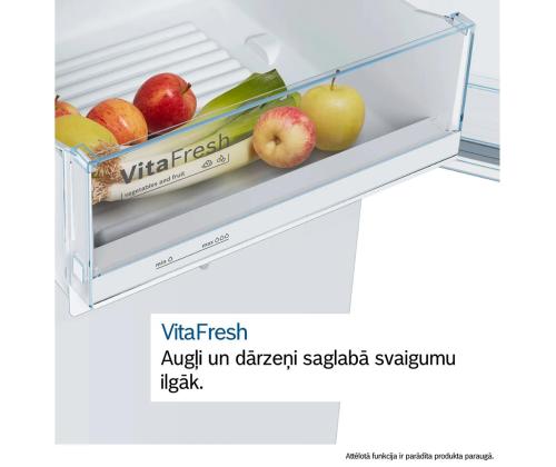 Bosch Series 4, NoFrost, 346 L, korkeus 186 cm, musta - Jääkaappipakastin