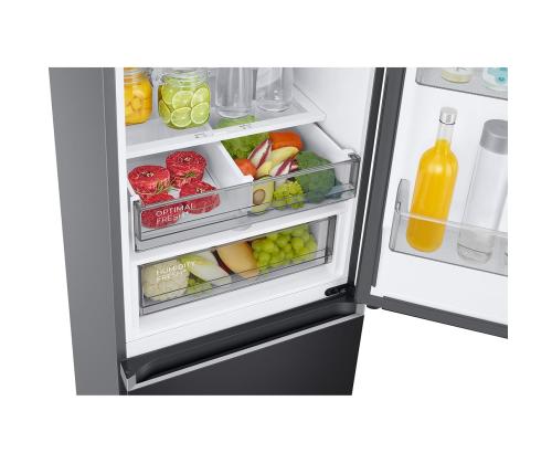 Samsung, NoFrost, 390 L, 203 cm, matta musta - Jääkaappipakastin