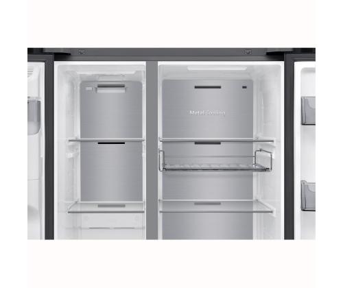 Samsung Bespoke AI Home, NoFrost, 621 L, korkeus 179 cm, musta - SBS jääkaappipakastin