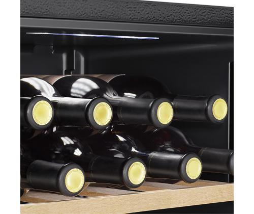 Hisense, kapasiteetti: 30 pulloa, musta - Viinijääkaappi