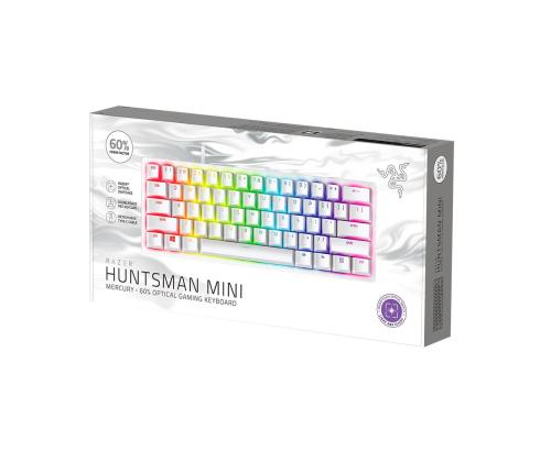 Razer Huntsman Mini Mercury Edition Purple Switch, SWE, valkoinen - Näppäimistö - Näppäimistö