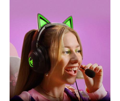 Razer Kraken Kitty V2, musta - langalliset kuulokkeet