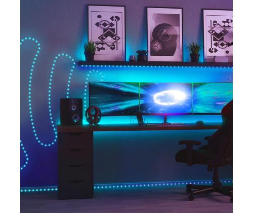 Twinkly Dots, 200 LED, IP20, 10 m, läpinäkyvä - Älykäs nauhavalaisin