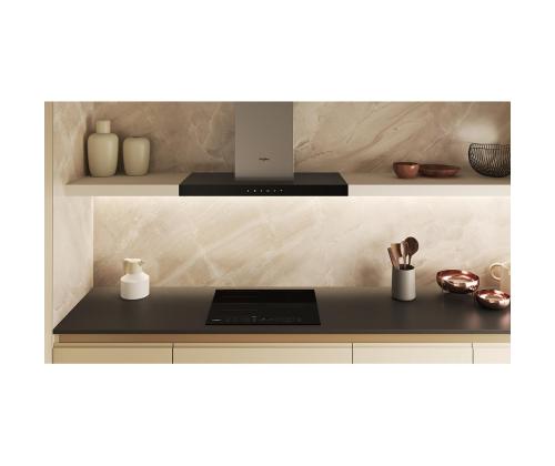 Poreallas, leveys 59 cm, musta - Integroitu induktioliesi