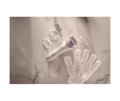 Philips Lady Shaver Series 6000, märkä- ja kuivakäyttö, valkoinen/violetti - Johdoton parranajokoneet