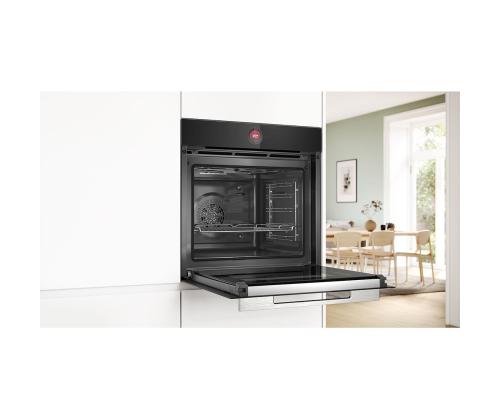 Bosch, Sarja 8, Pyrolyyttinen puhdistus, 71 L, musta - Integroitu uuni