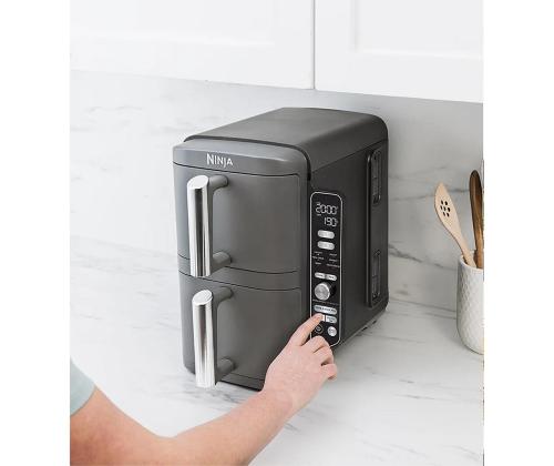 Ninja Double Stack XL 9.5L, 2470 W, harmaa - Kuumailmapannu