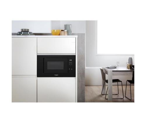 Whirlpool, 20 L, 800 W, musta/ruostumaton teräs - Integroitu mikroaaltouuni, jossa on grilliritilä