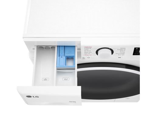 LG, 10 kg / 6 kg, syvyys 55 cm, 1400 rpm - Pesukone kuivausrummulla