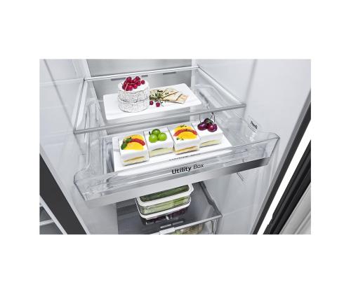 LG, InstaView, vesi- ja jääannostelija vesiverkolla, 635 L, korkeus 179 cm, musta - SBS jääkaappi