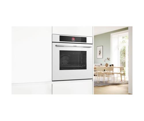Bosch, Series 8, pyrolyyttinen puhdistus, 71 L, valkoinen - Integroitu uuni